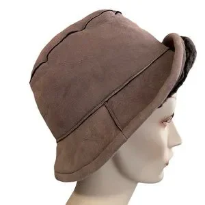 Owen Barry shearling bucket hat sheepskin lavender gray Owen Barry | Accessories | Owen Barry Shearling Bucket Hat  main image 2